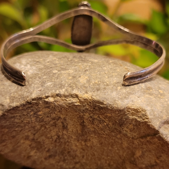 Handmade Dainty Turquoise Silver Bracelet - Picture 2 of 4